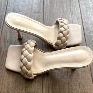 Braided Stiletto Heels - Apricot - EUR41